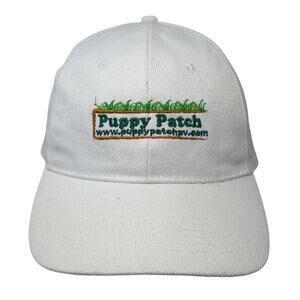 Puppy Patch Strapback Baseball Cap White One Size Adjustable Embroidered Xtra
